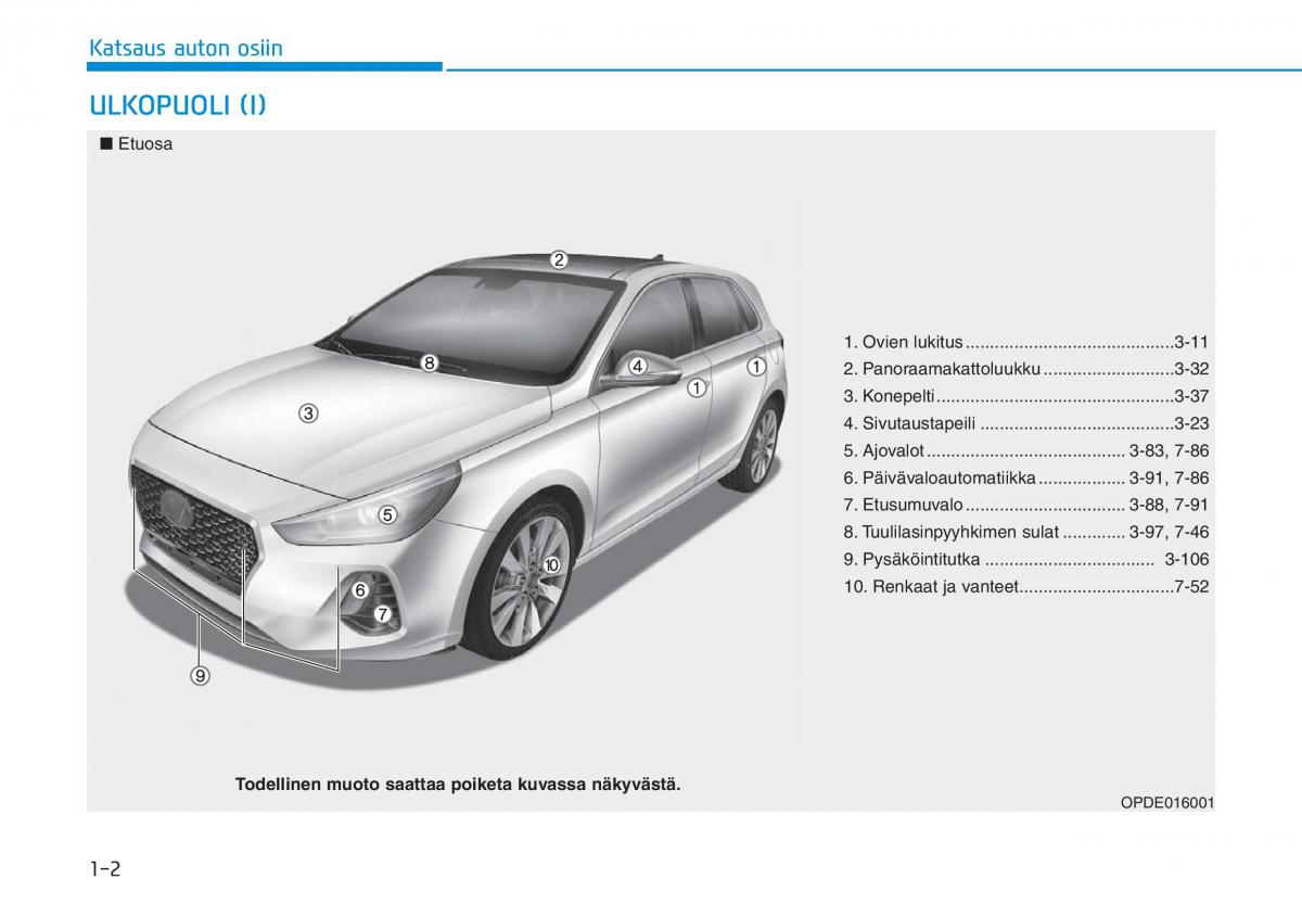 Hyundai i30 III 3 omistajan kasikirja / page 13