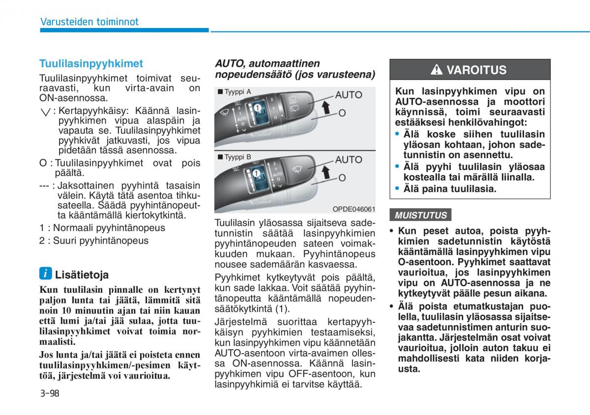 Hyundai i30 III 3 omistajan kasikirja / page 181