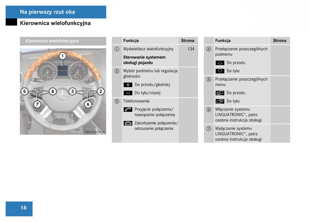 Mercedes Benz GL Class X164 instrukcja obslugi / page 17