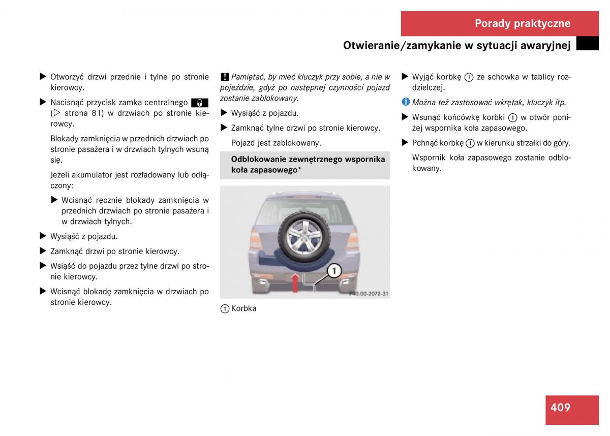 Mercedes Benz GL Class X164 instrukcja obslugi / page 410