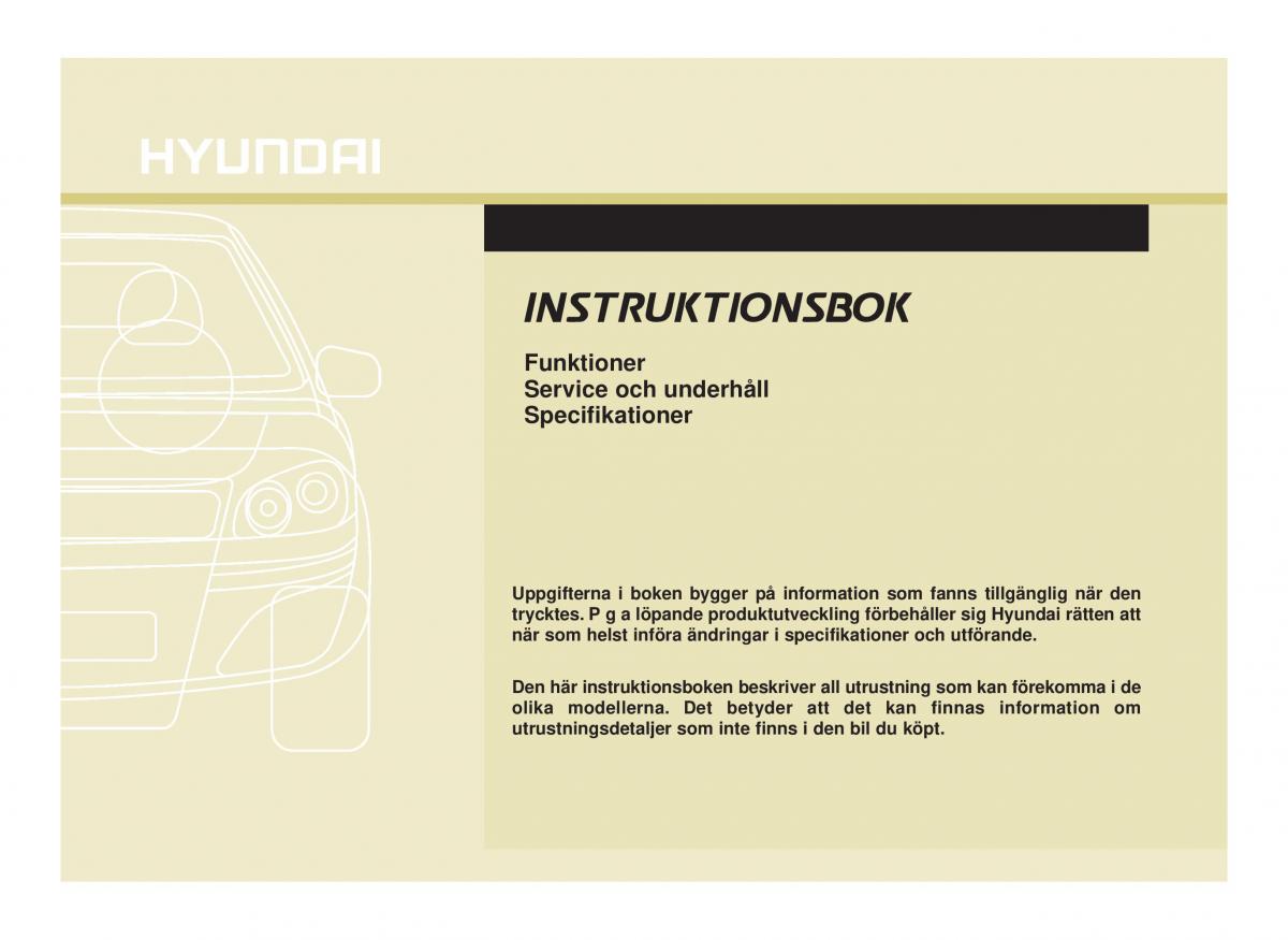 Hyundai ix20 instruktionsbok / page 1