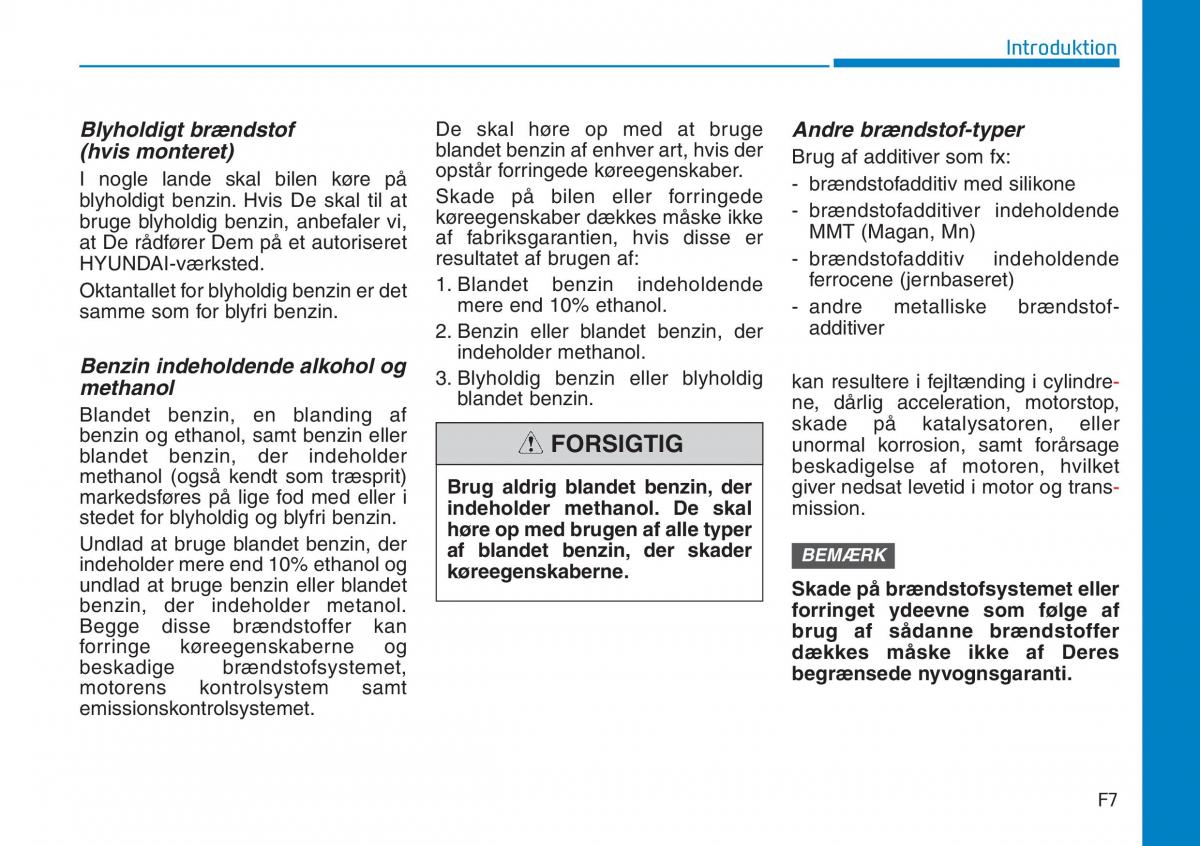 Hyundai i30N Performance Bilens instruktionsbog / page 7