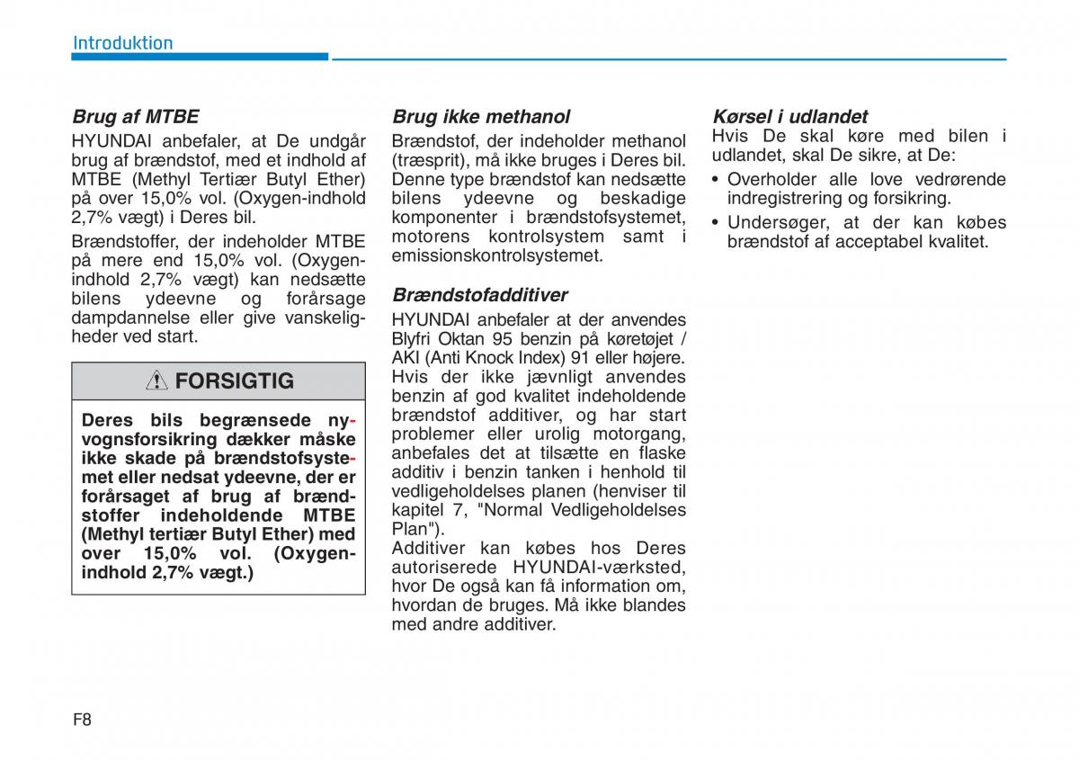 Hyundai i30N Performance Bilens instruktionsbog / page 8