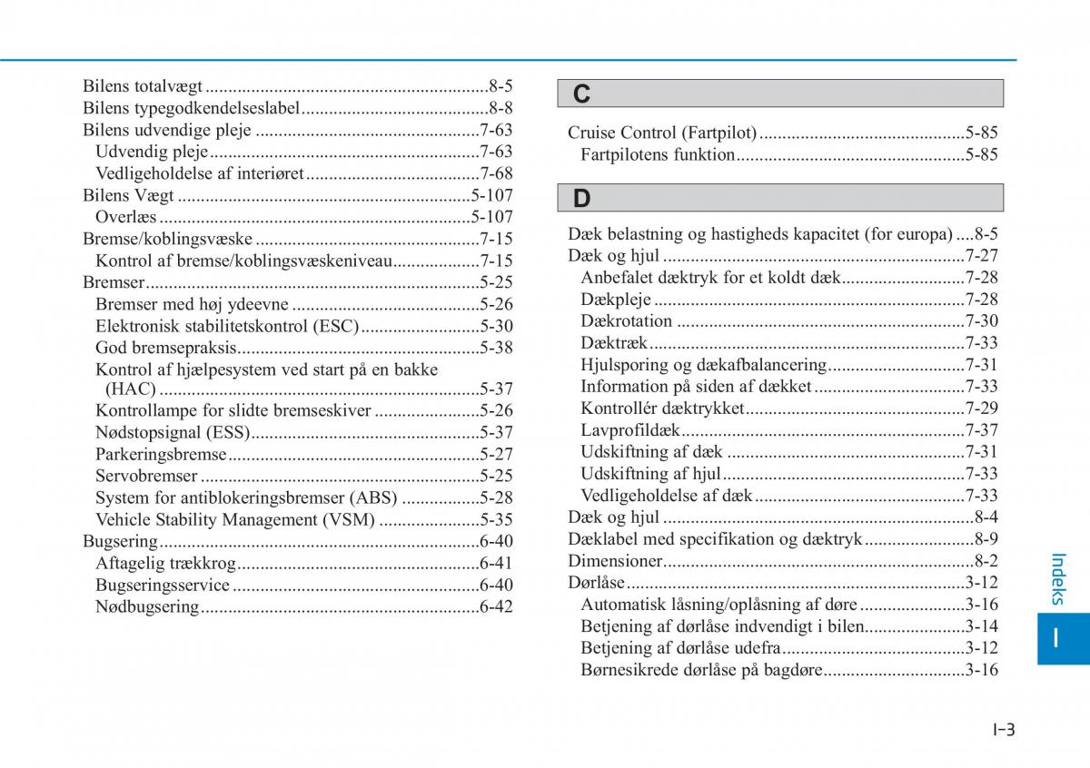 Hyundai i30N Performance Bilens instruktionsbog / page 501