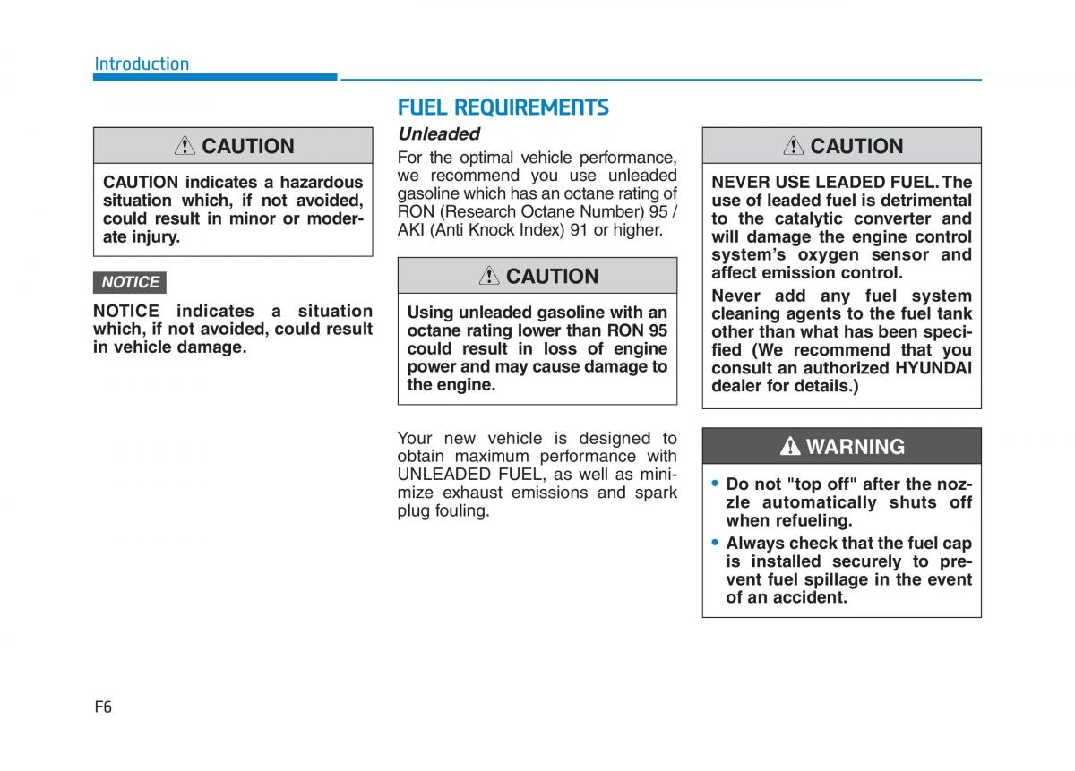 Hyundai i30N Performance owners manual / page 6