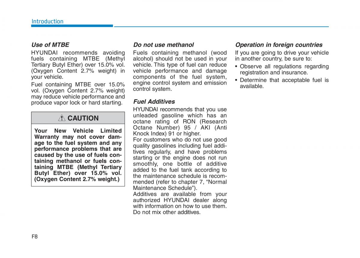 Hyundai i30N Performance owners manual / page 8