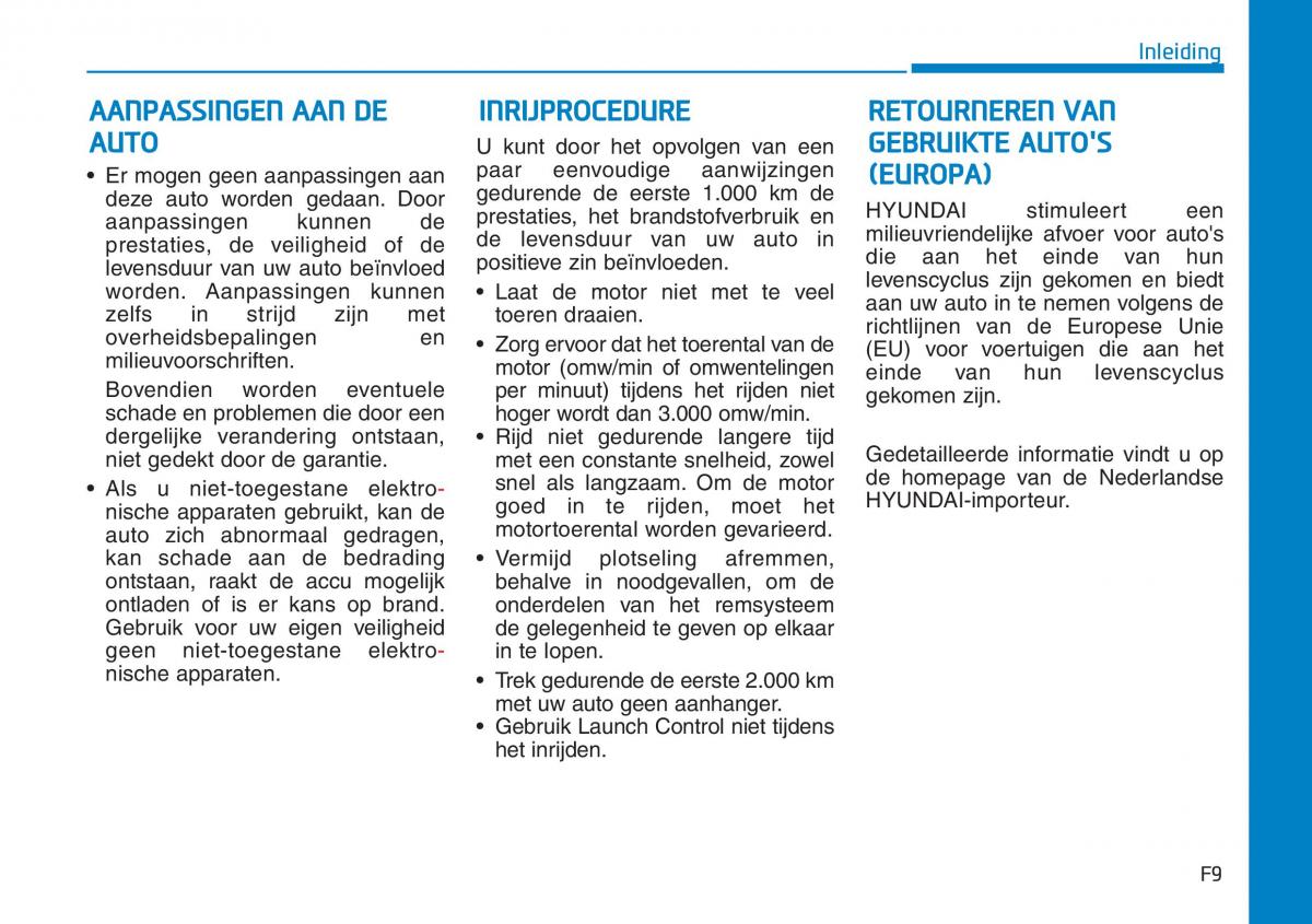 Hyundai i30N Performance handleiding / page 9