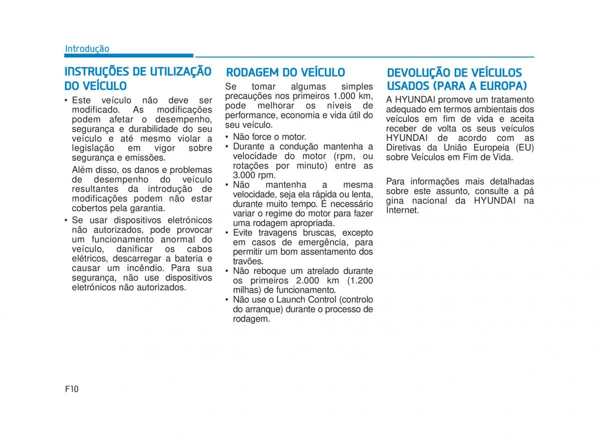 Hyundai i30N Performance manual del propietario / page 10