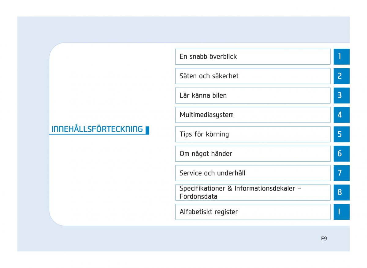 Hyundai i30N Performance instruktionsbok / page 9