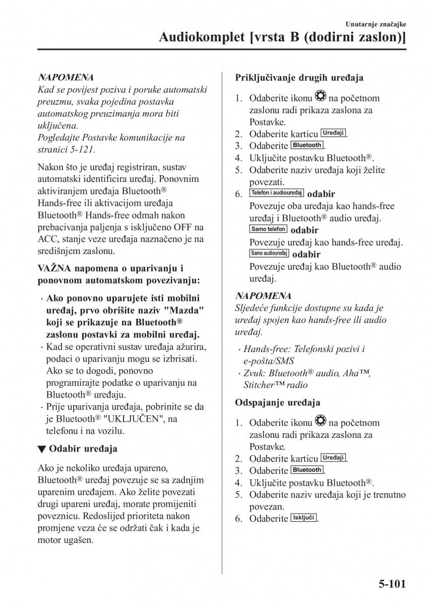 Mazda CX 5 II 2 vlasnicko uputstvo / page 501