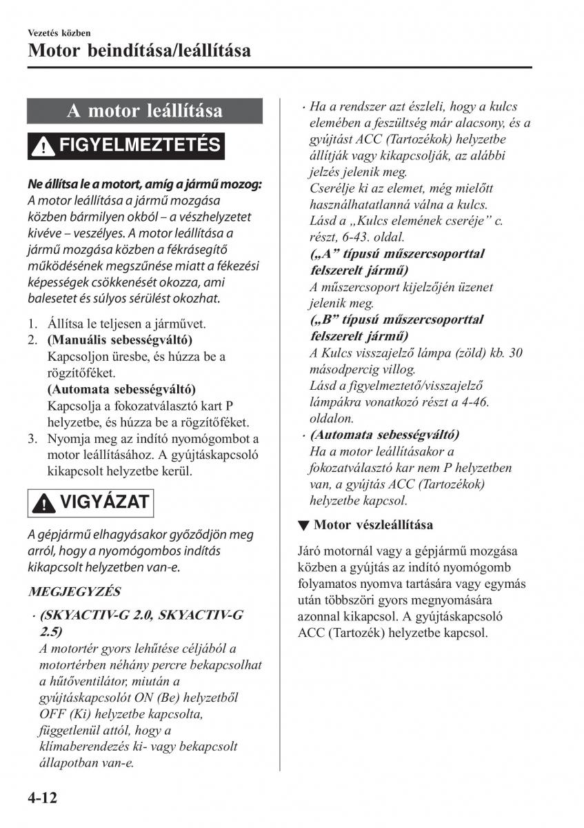 Mazda CX 5 II 2 Kezelesi utmutato / page 176