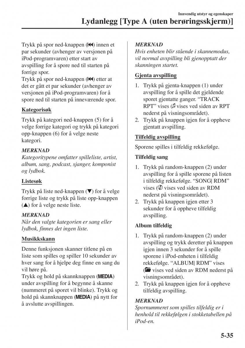 Mazda CX 5 II 2 bruksanvisningen / page 429