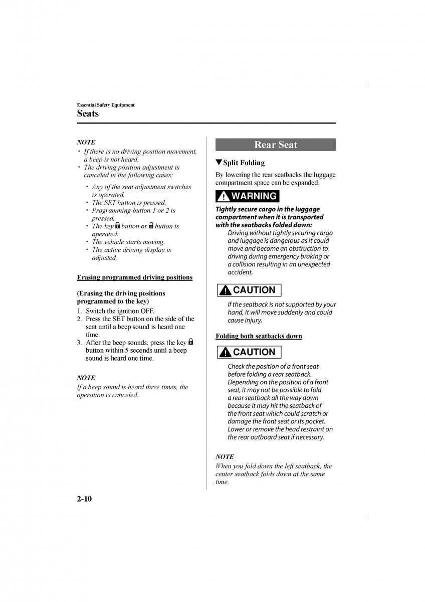 Mazda CX 5 II 2 owners manual / page 24