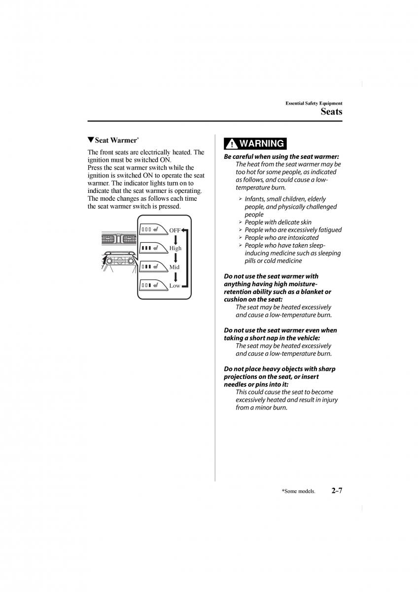 Mazda CX 5 II 2 owners manual / page 21