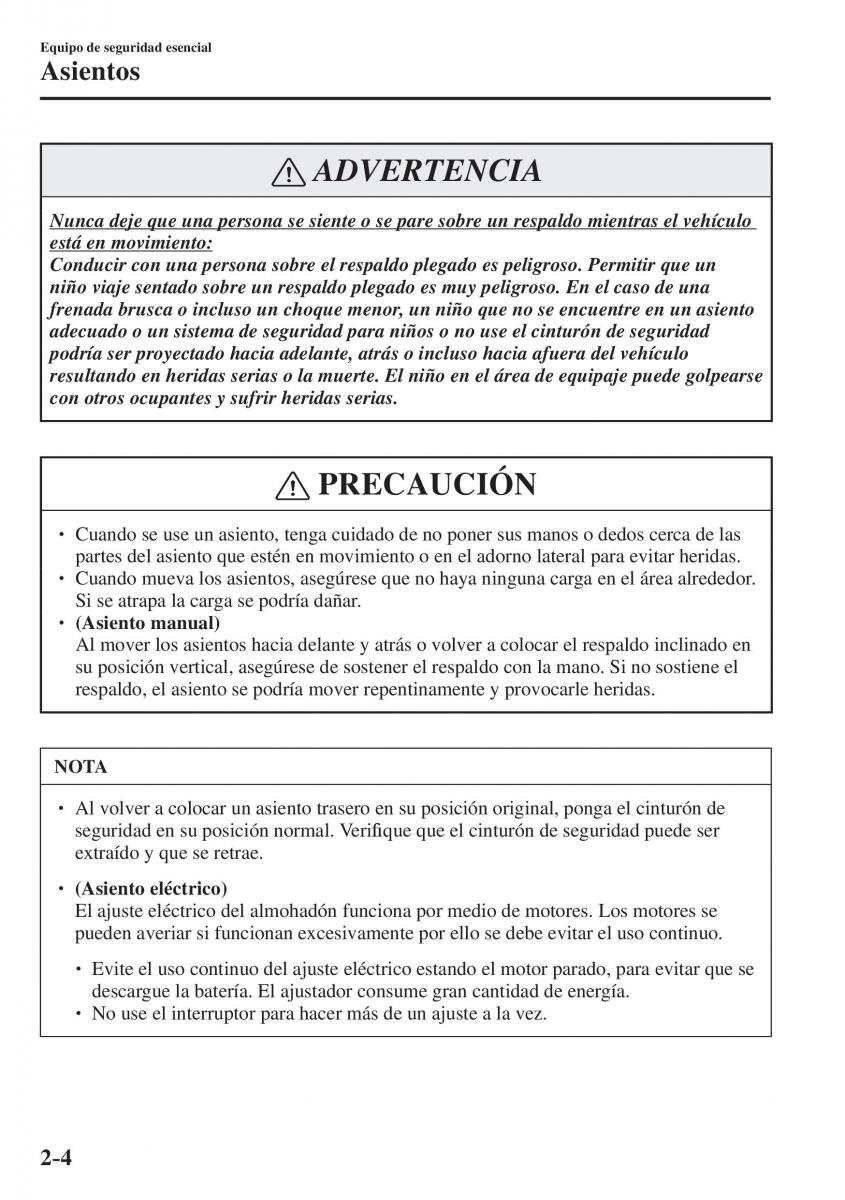 Mazda CX 5 II 2 manual del propietario / page 24