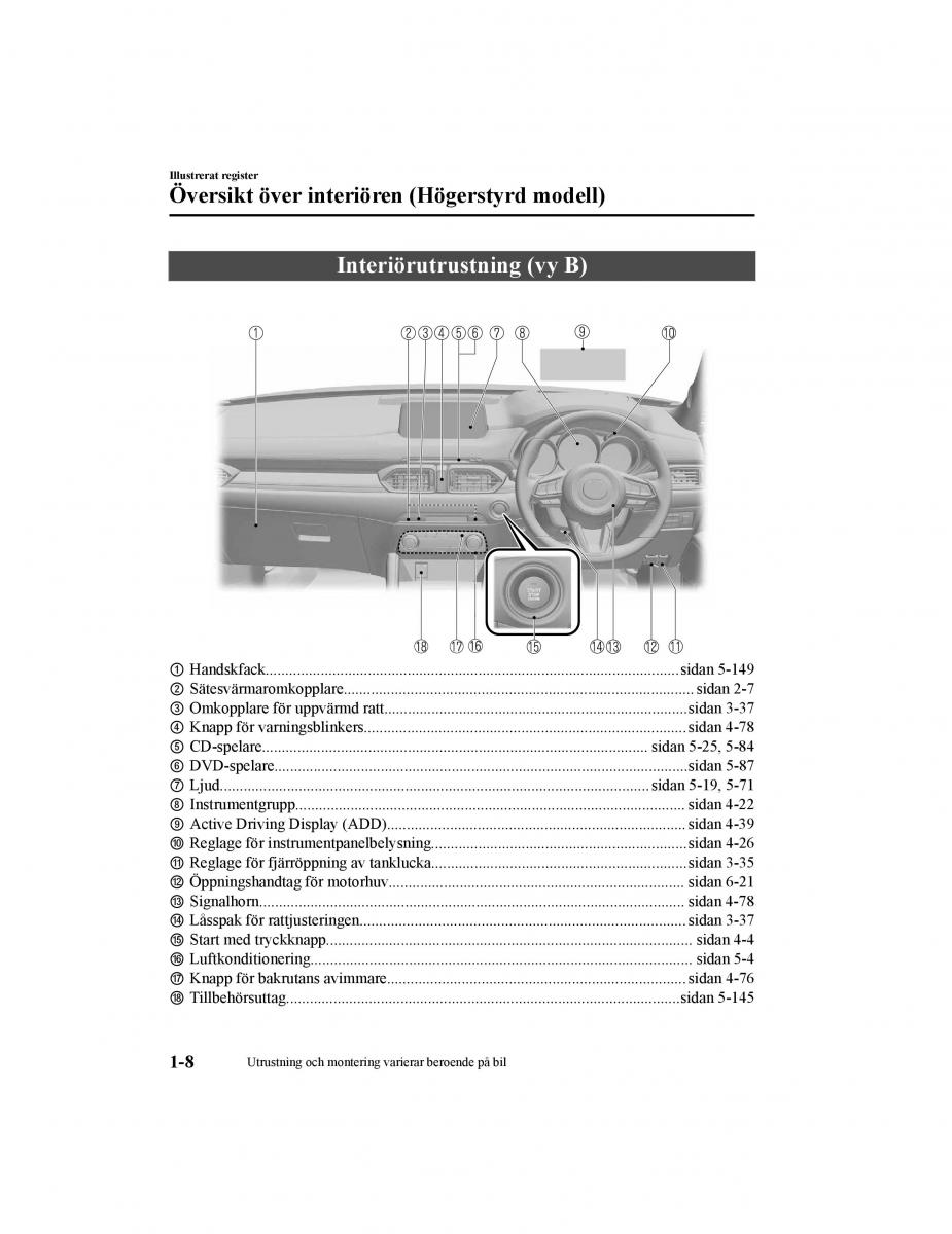 Mazda CX 5 II 2 instruktionsbok / page 19