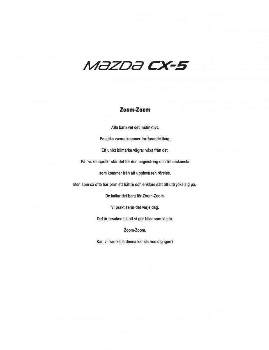 Mazda CX 5 II 2 instruktionsbok / page 2