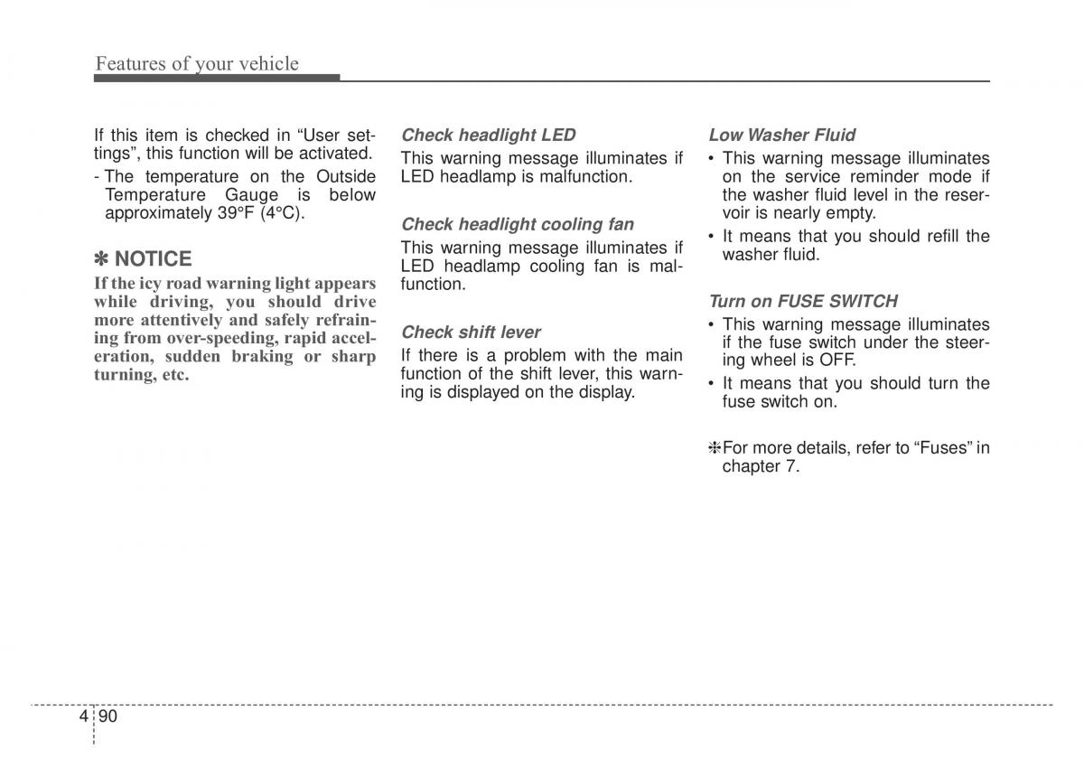 KIA Stinger owners manual / page 177
