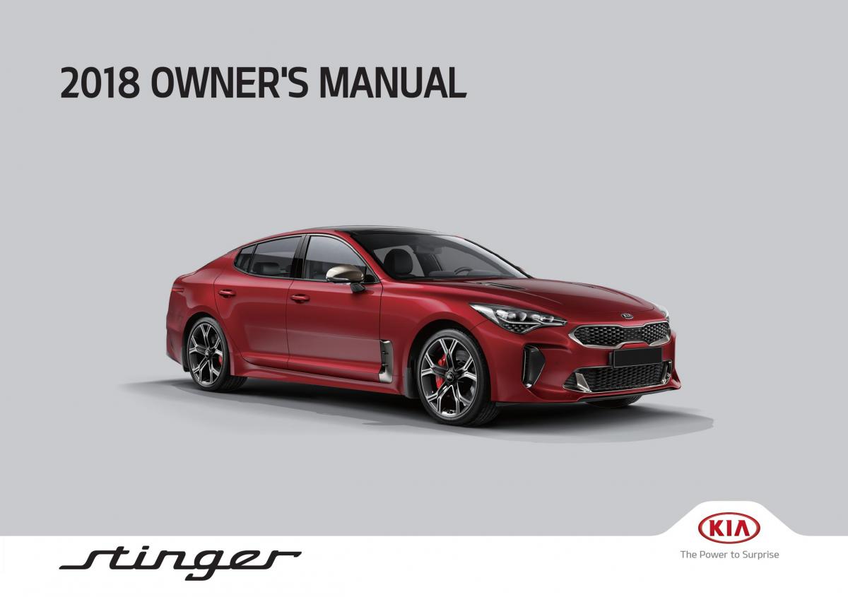 KIA Stinger owners manual / page 1