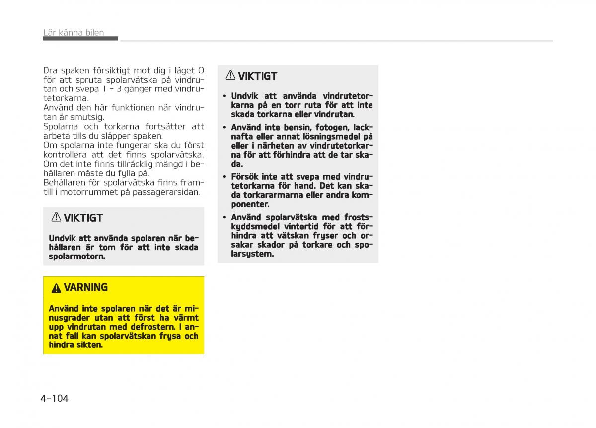 KIA Stinger instruktionsbok / page 194