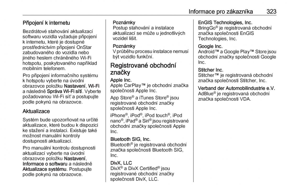 Opel Insignia B navod k obsludze / page 325