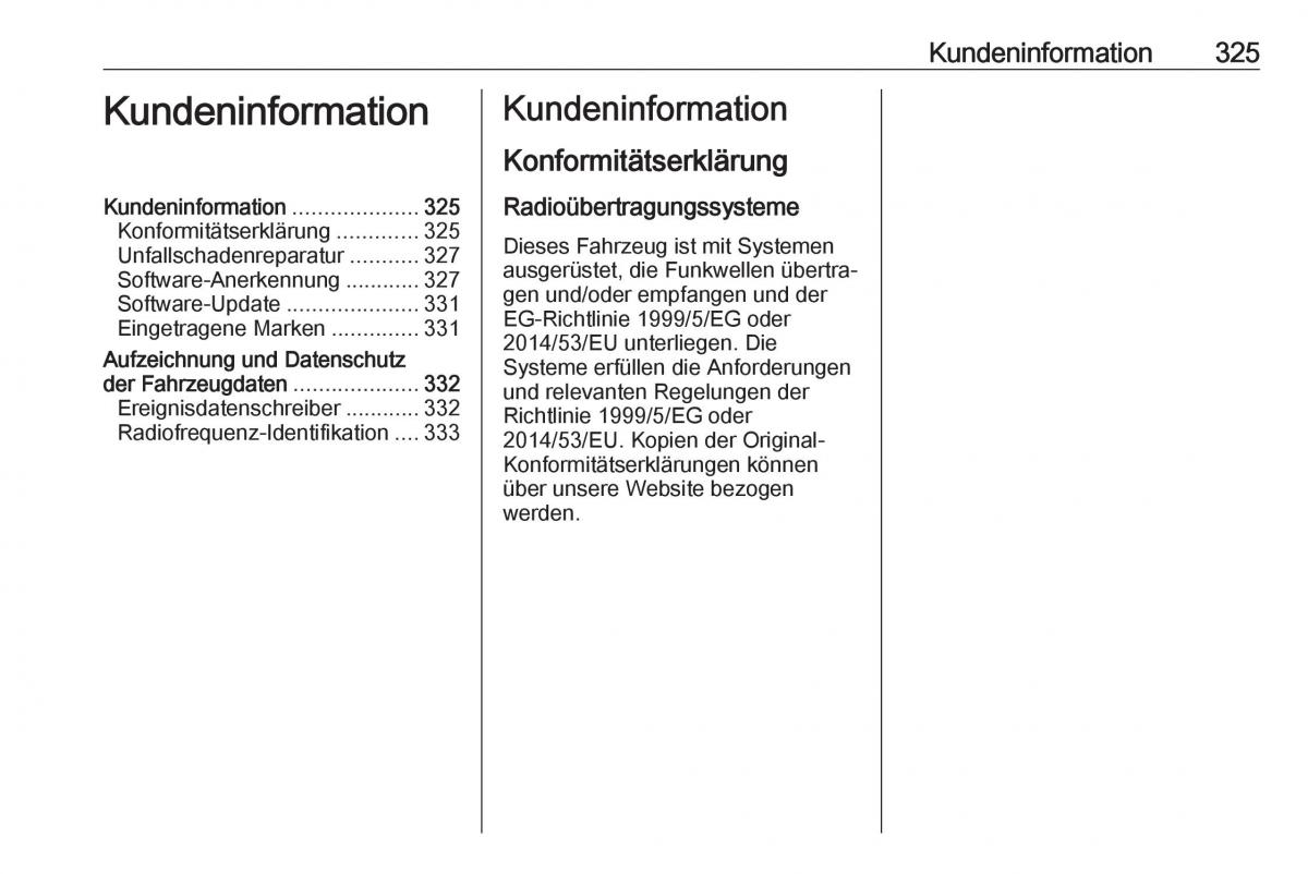 Opel Insignia B Handbuch / page 327