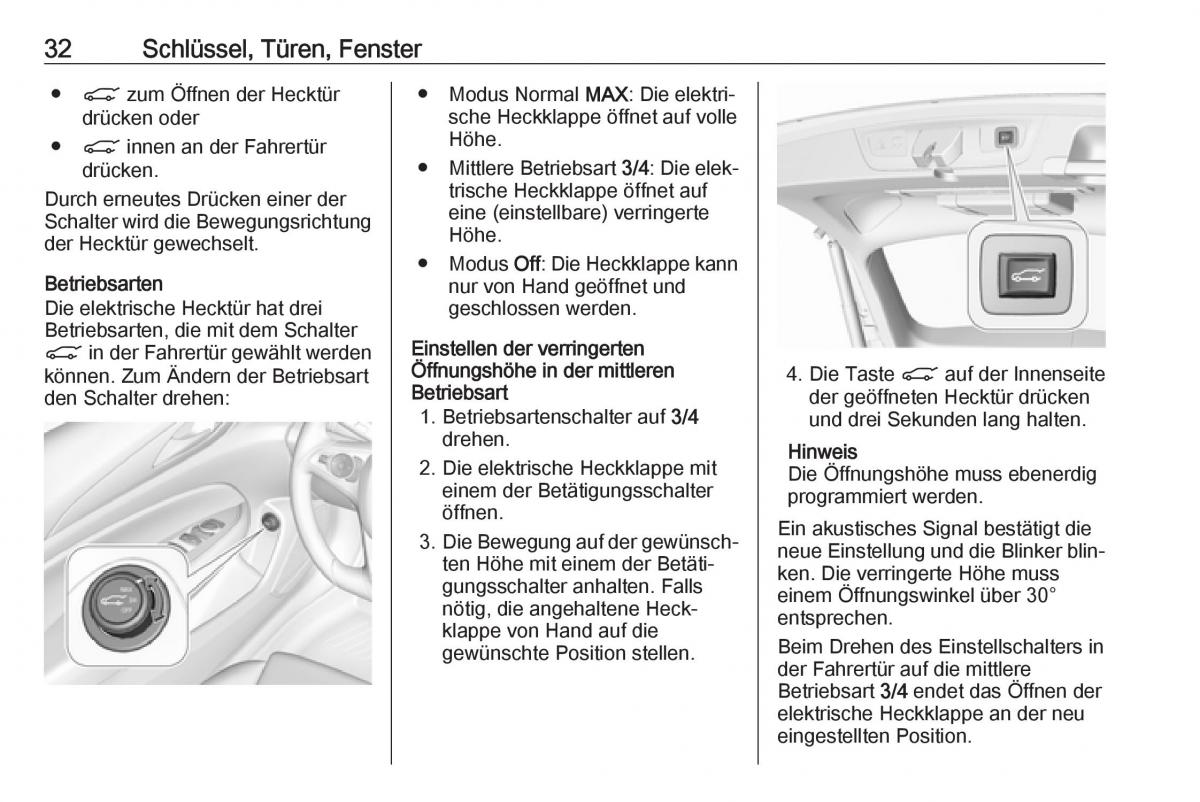 Opel Insignia B Handbuch / page 34
