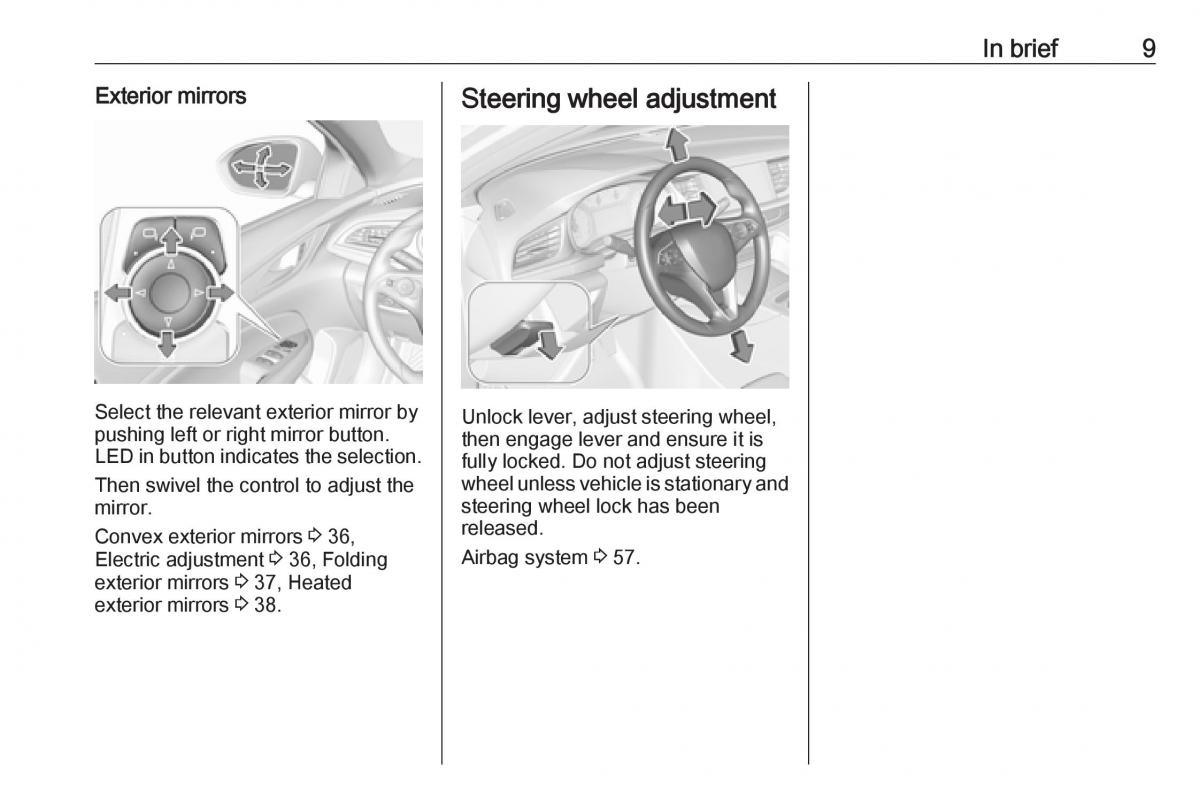 Opel Insignia B owners manual / page 11