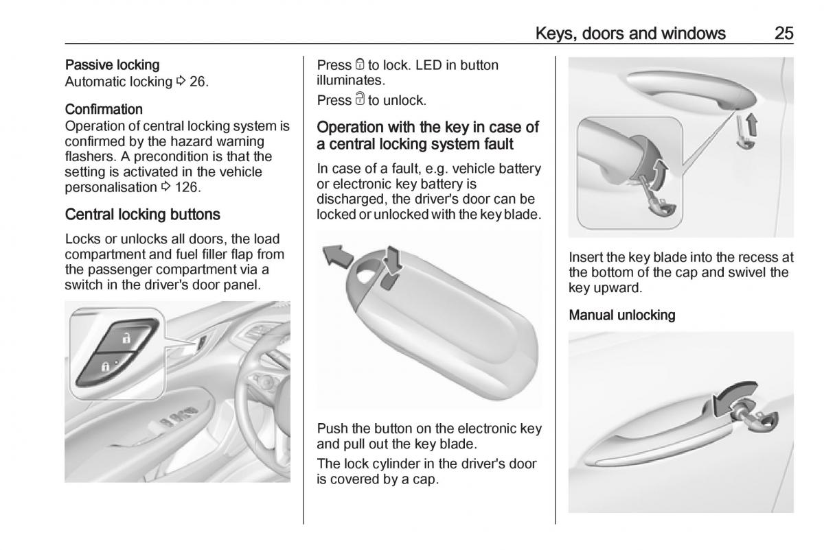 Opel Insignia B owners manual / page 27