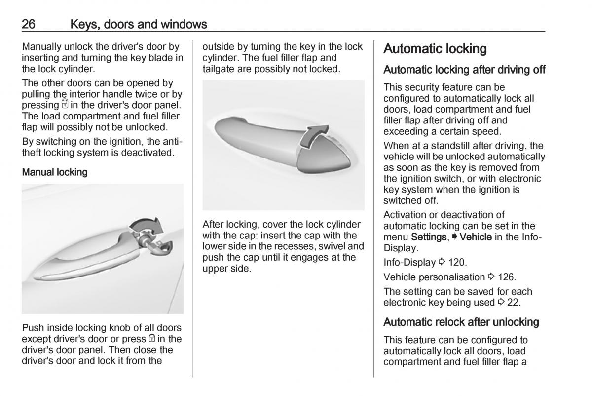 Opel Insignia B owners manual / page 28