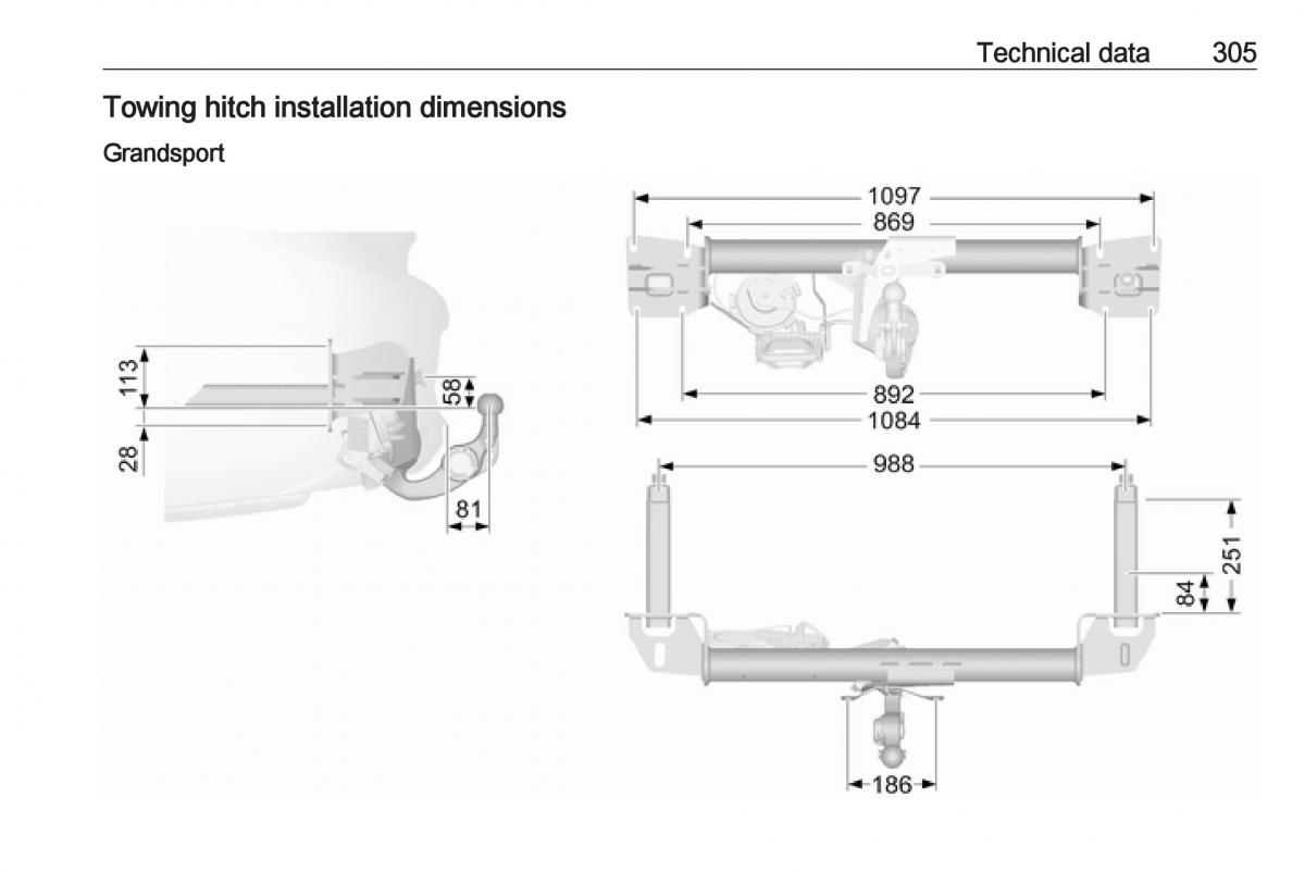 Opel Insignia B owners manual / page 307