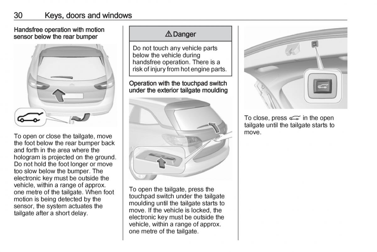Opel Insignia B owners manual / page 32