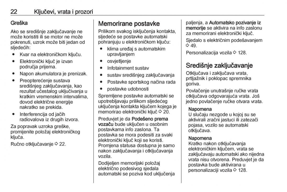 Opel Insignia B vlasnicko uputstvo / page 24