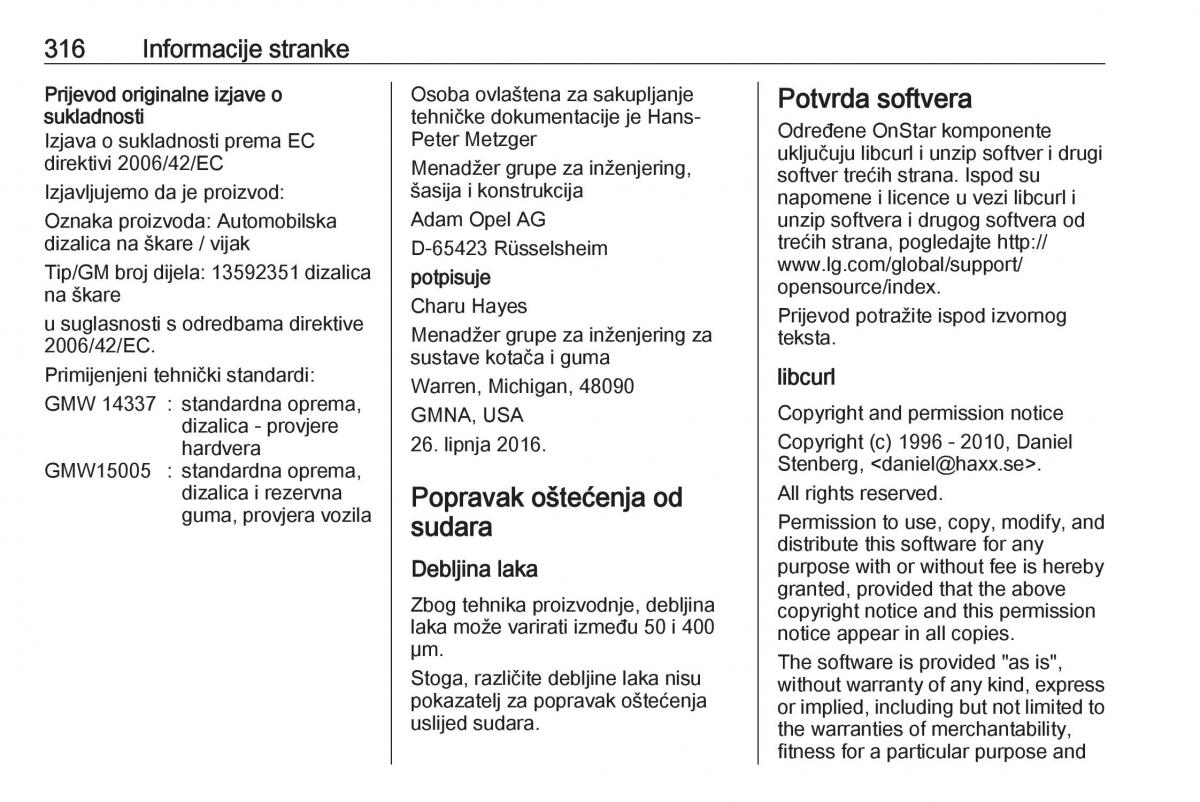 Opel Insignia B vlasnicko uputstvo / page 318