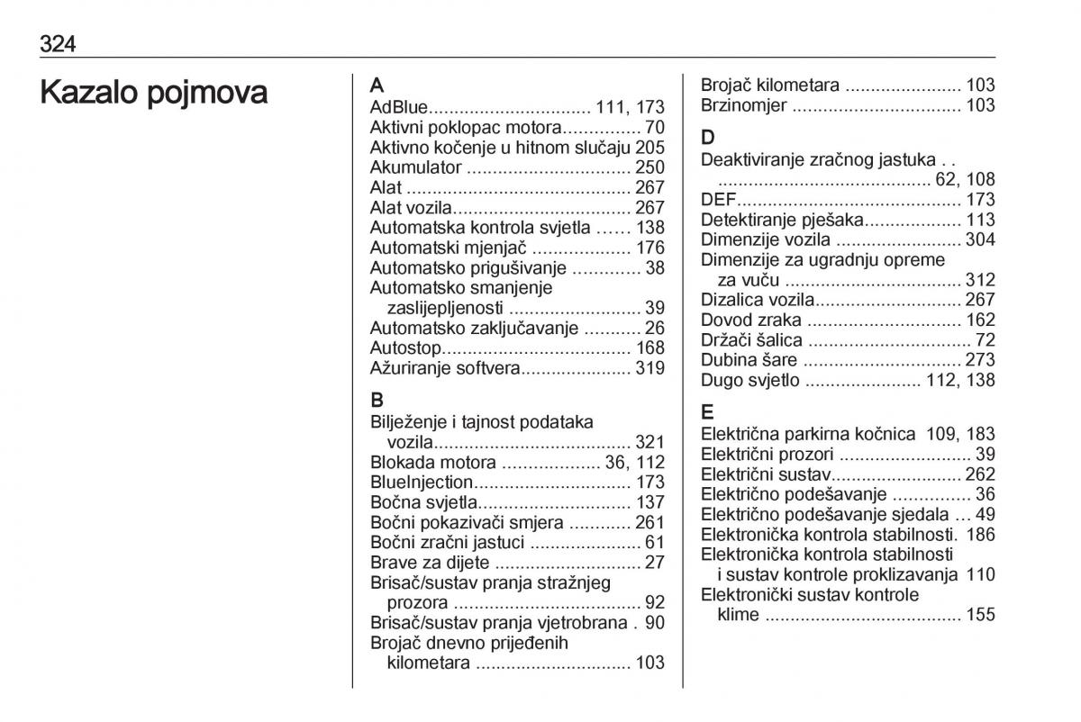 Opel Insignia B vlasnicko uputstvo / page 326