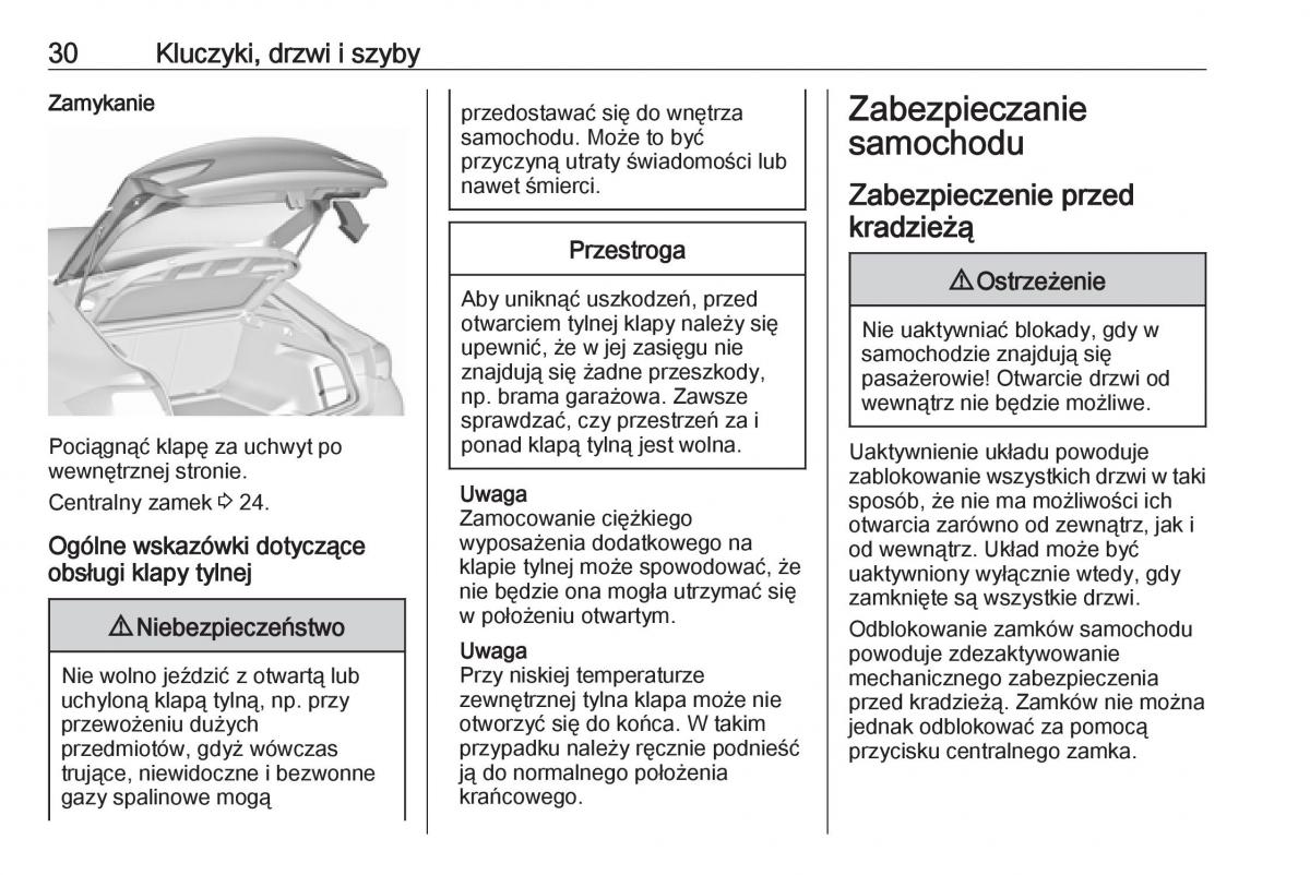 Opel Insignia B instrukcja obslugi / page 32