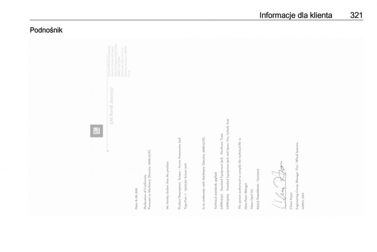 Opel Insignia B instrukcja obslugi / page 323