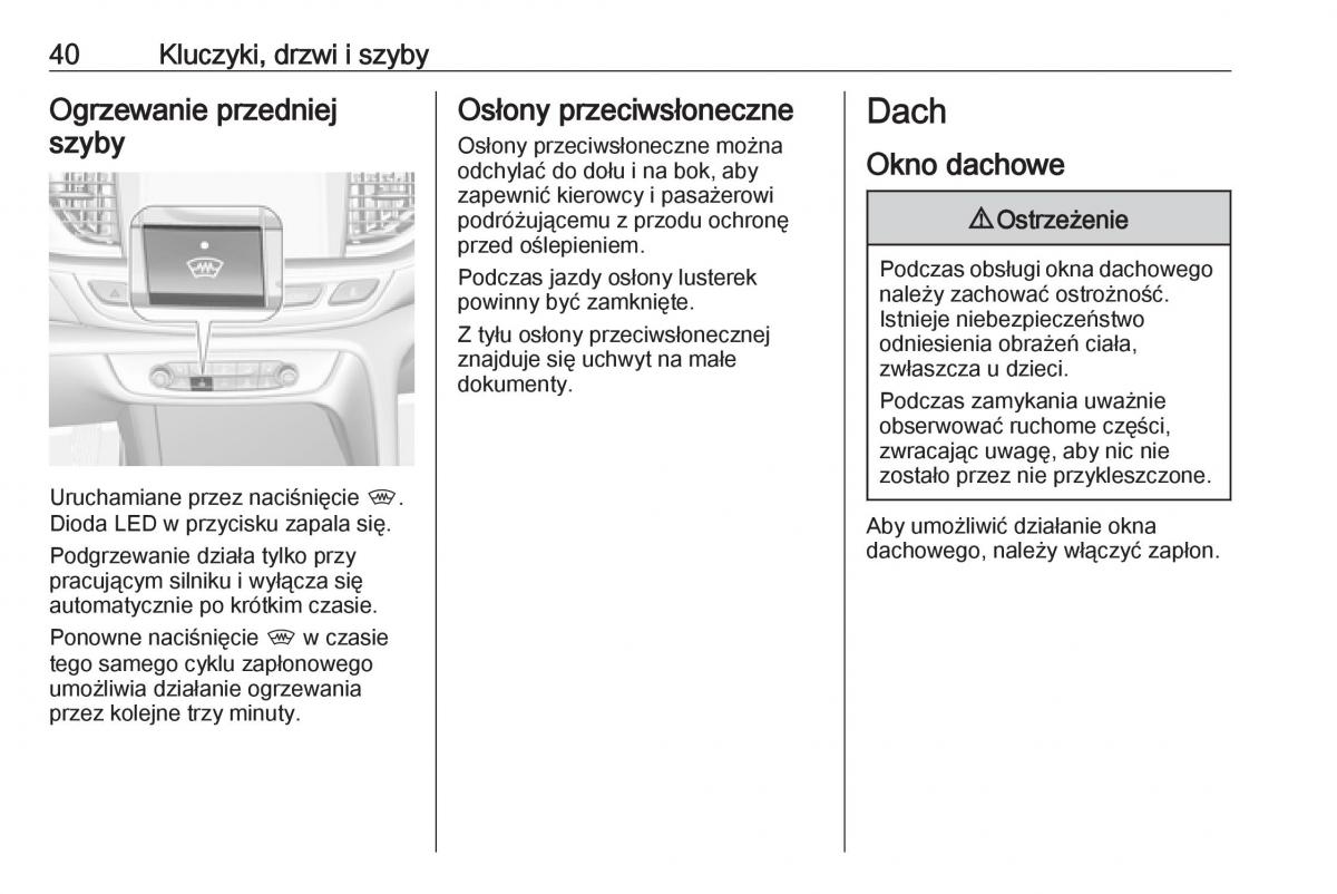 Opel Insignia B instrukcja obslugi / page 42