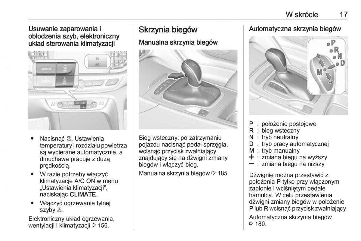 Opel Insignia B instrukcja obslugi / page 19