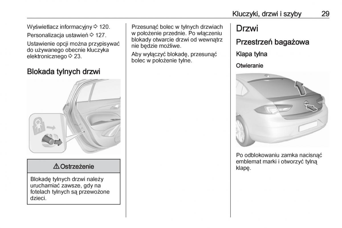 Opel Insignia B instrukcja obslugi / page 31