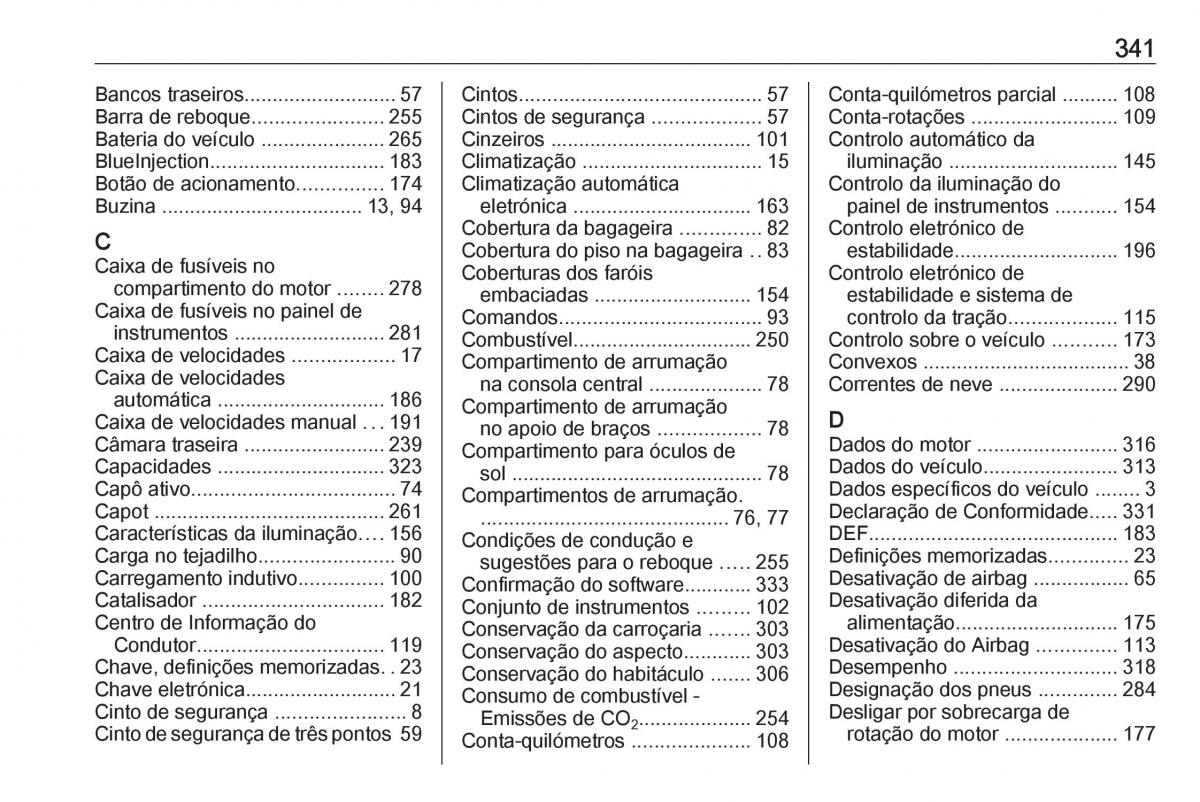 Opel Insignia B manual del propietario / page 343