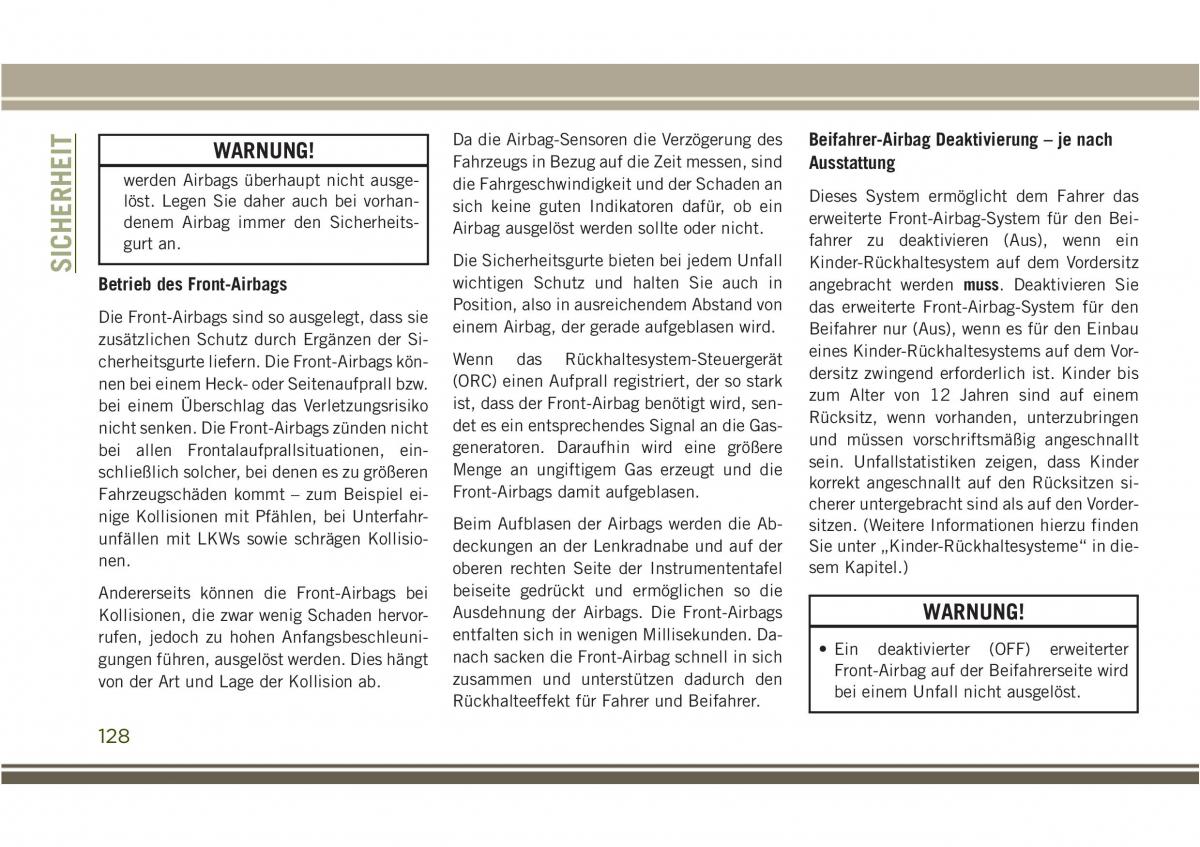 Jeep Compass II 2 Handbuch / page 130
