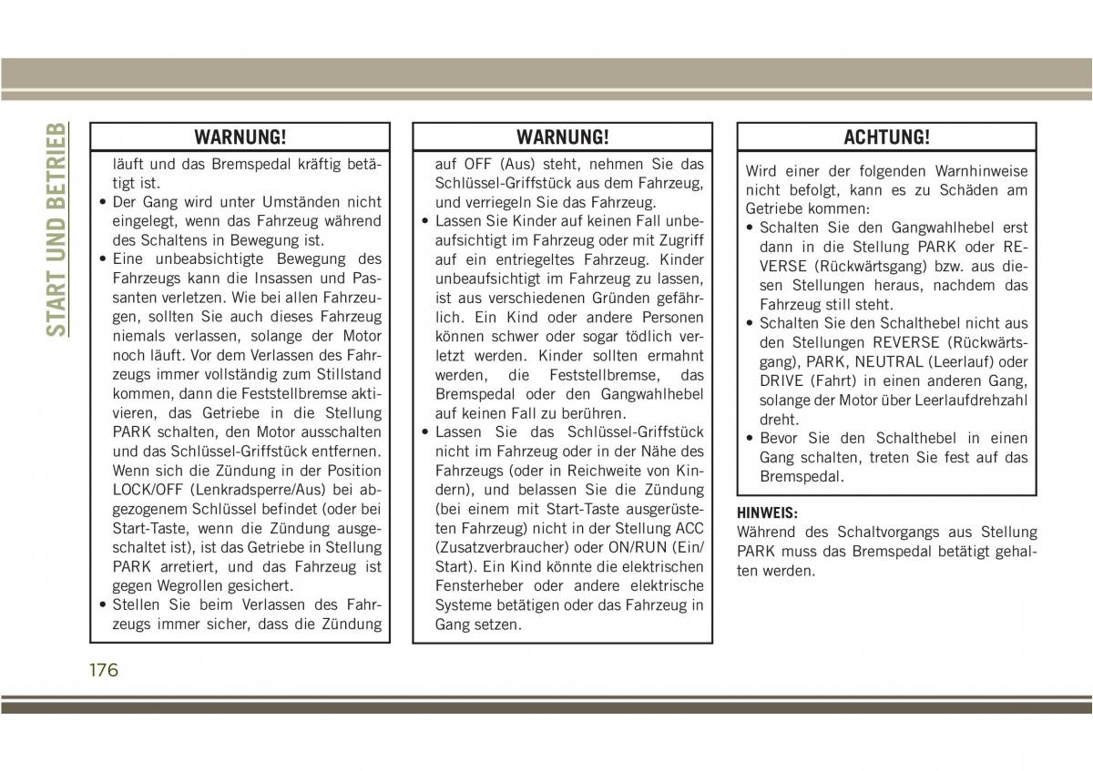 Jeep Compass II 2 Handbuch / page 178
