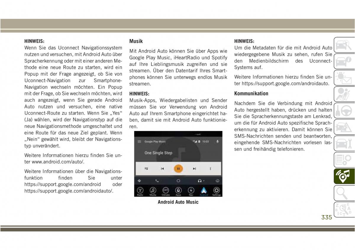 Jeep Compass II 2 Handbuch / page 337