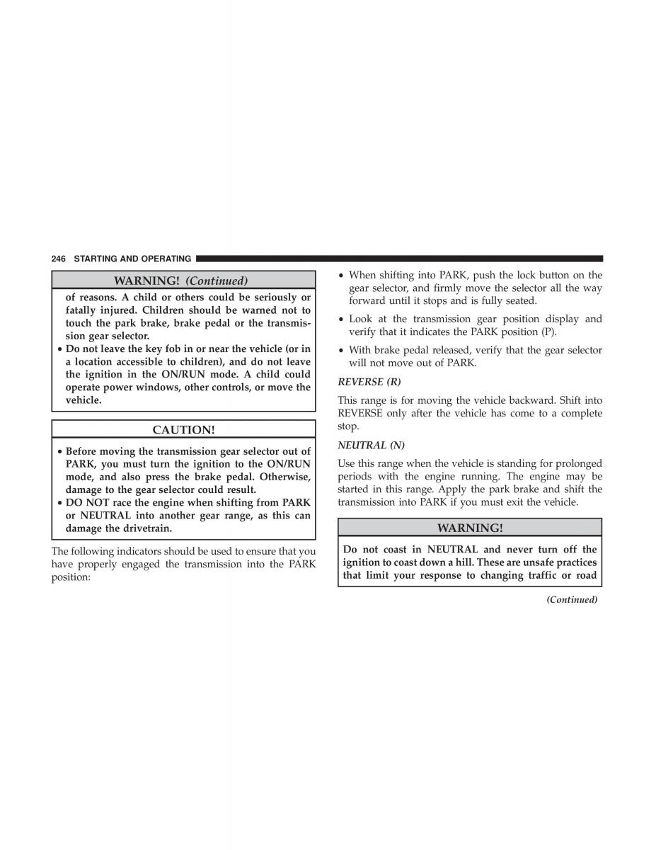 Jeep Compass II 2 owners manual / page 247