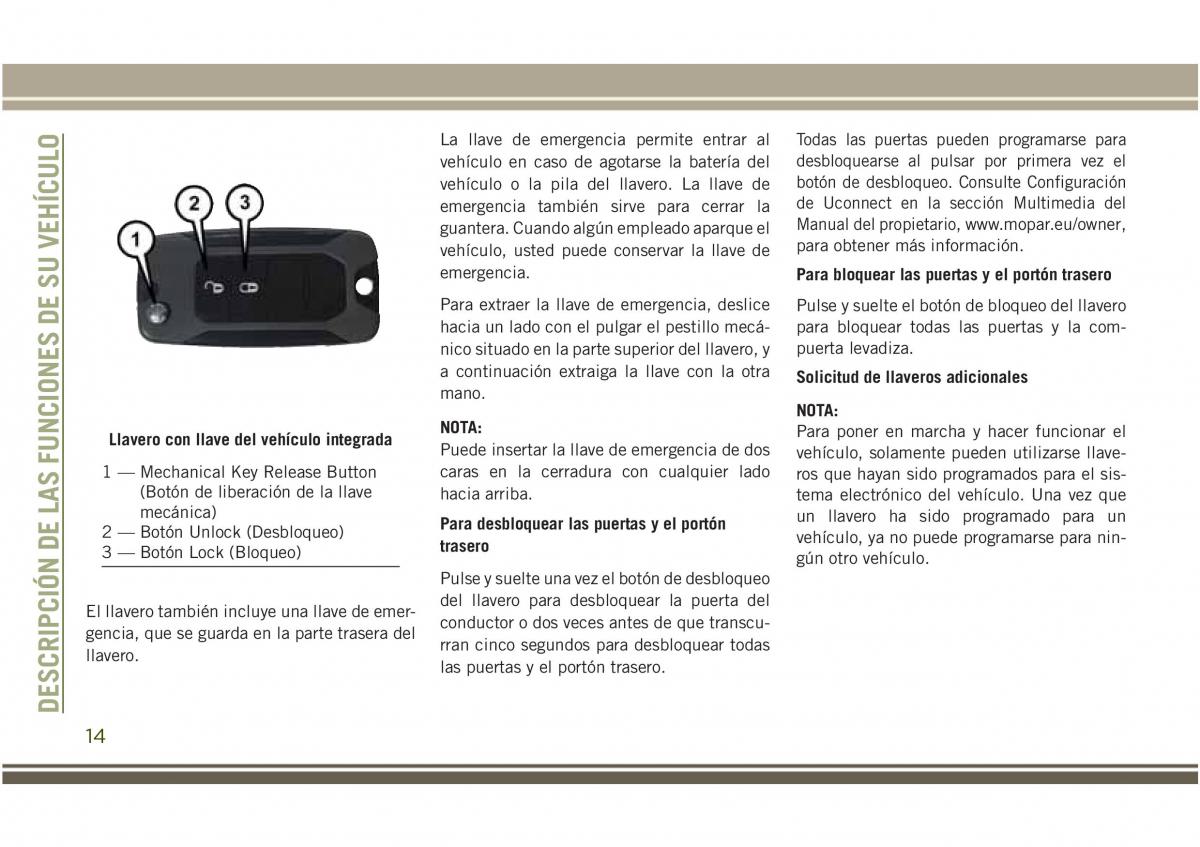 Jeep Compass II 2 manual del propietario / page 16