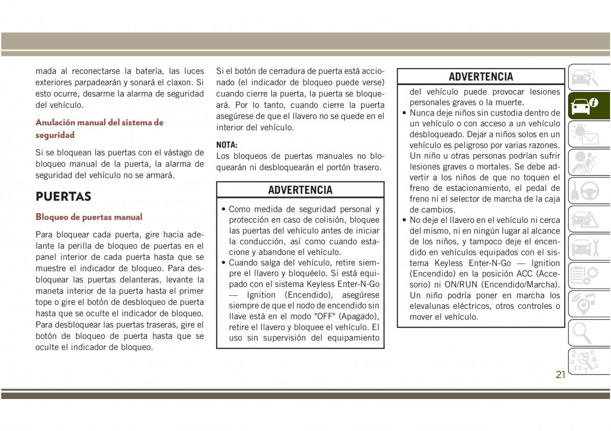 Jeep Compass II 2 manual del propietario / page 23