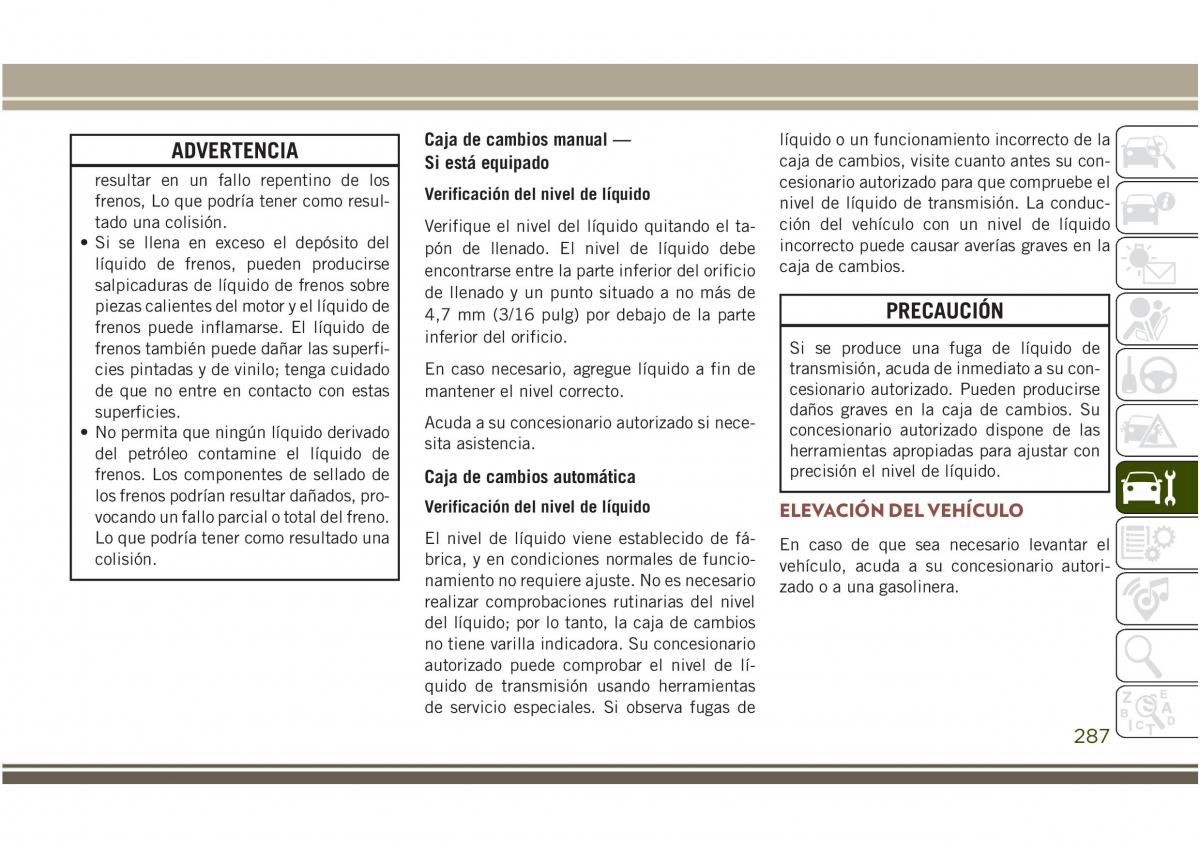 Jeep Compass II 2 manual del propietario / page 289