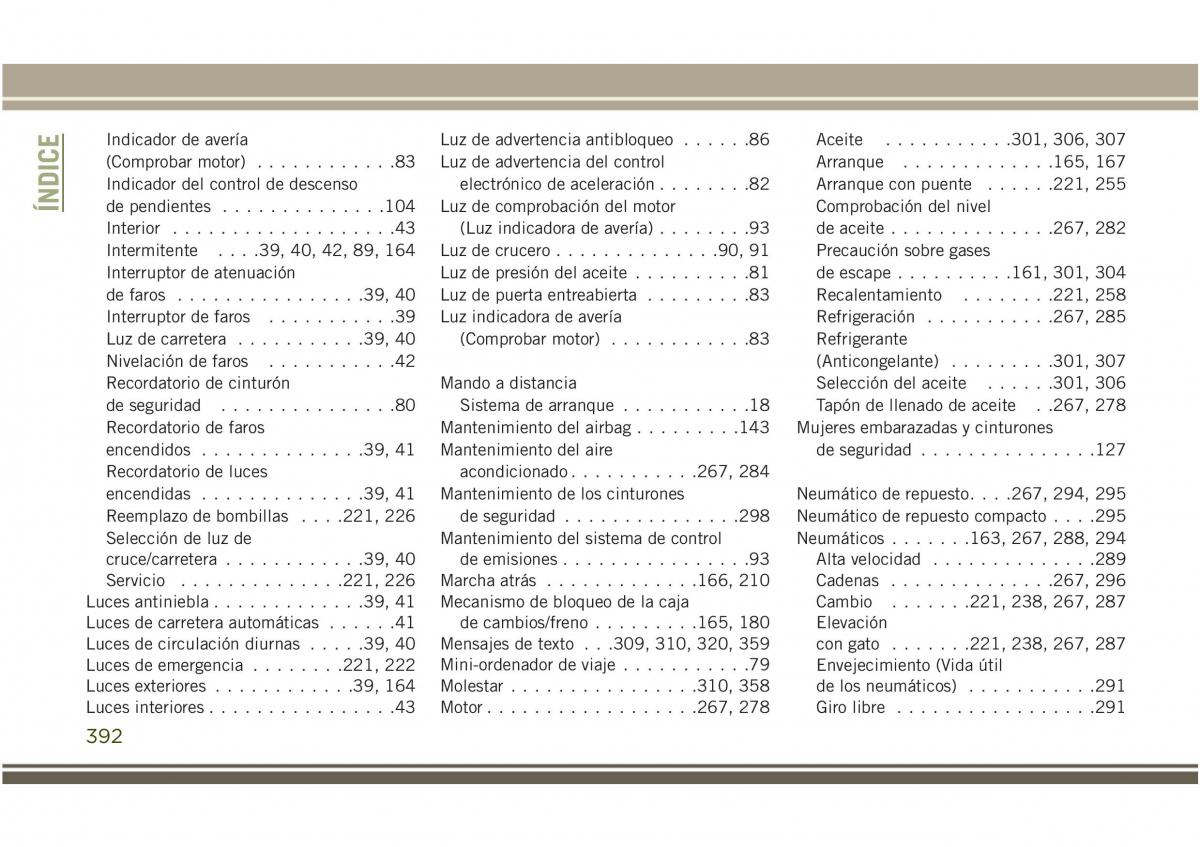 Jeep Compass II 2 manual del propietario / page 394