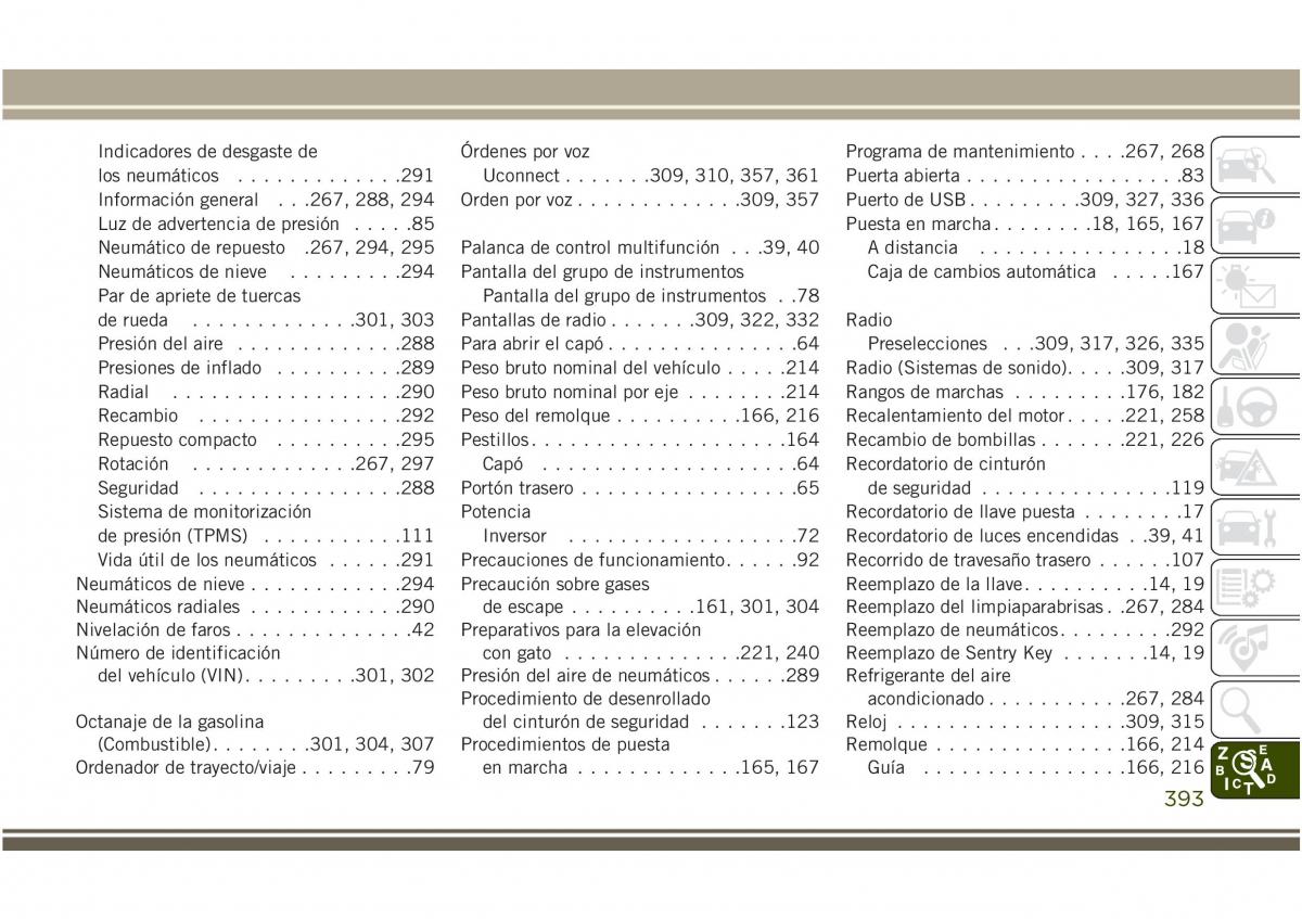 Jeep Compass II 2 manual del propietario / page 395